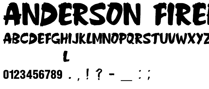 Anderson Fireball XL5 font